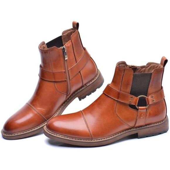 Chelsea Ankle Boots for Men Genuine Leather Oxford Casual and Formal Dress Boot main image 7